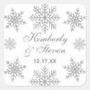 Search for silver snowflake wedding stickers Elegant