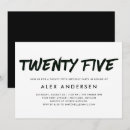 Search for twenty fifth birthday invitations 25 years old