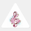 Search for flowers triangle stickers Pink