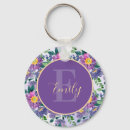 Search for pretty monogram key rings Purple