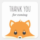 Search for fox thank you stickers Baby shower