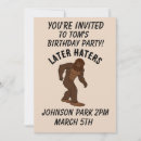 Search for bigfoot birthday invitations Funny