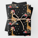 Search for christmas giraffe wrapping paper Santa
