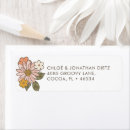Search for retro floral return address labels Modern