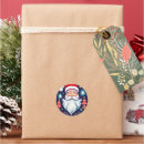 Search for vintage design stickers Santa