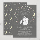 Search for love you to the moon baby shower invitations Stars