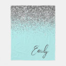 Search for silver glitter blankets Girly