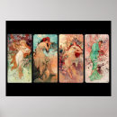 Search for four seasons posters Alphonse mucha
