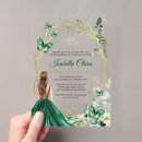 Search for emerald butterfly invitations Sweet 15