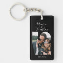 Search for newly weds key rings Black and white