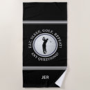 Search for golfer beach towels Black and white