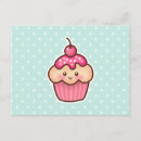 Search for pink cupcake postcards Kawaii