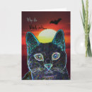 Search for black and white halloween cards Cat