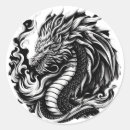 Search for dragon fantasy stickers Black