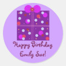 Search for polka dot happy birthday stickers Purple