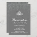 Search for silver glitter quinceanera invitations 15th birthday