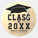 Search for gold graduation cap stickers Black