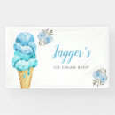 Search for ice cream birthday banners Blue