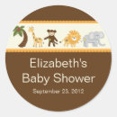 Search for jungle animal baby shower stickers Elephant