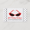 Search for sunglasses business cards Vintage