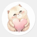 Search for cute cartoon valentines stickers Cat