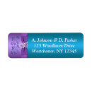 Search for teal heart return address labels Elegant