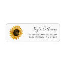 Search for sunflower birthday return address labels Floral