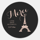 Search for eiffel round stickers thank you