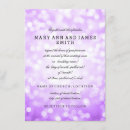 Search for purple vow renewal wedding invitations Glitter