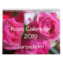 Search for large print calendars Roses