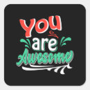 Search for you are awesome stickers Typography