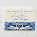 Search for love two swans invitations Heart