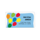 Search for red and green return address labels Colourful