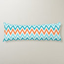 Search for aqua and orange patterns cushions Chevron