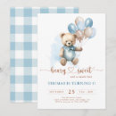 Search for trendy 1st birthday invitations Beary first birthday
