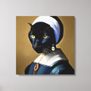 Search for pearl earring canvas prints Cat