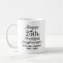 Search for 25th anniversary mugs Elegant