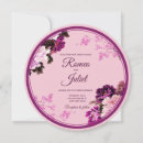 Search for floral circle wedding invitations Purple