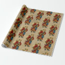 Search for old world christmas wrapping paper Red