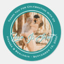 Search for love is sweet wedding stickers Thank you