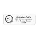 Search for dog and cat return address labels Black and white