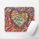 Search for heart abstract mouse mats Colourful