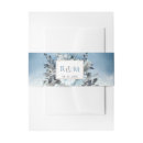 Search for dusty blue invitation belly bands Watercolor floral