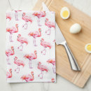 Search for pink flamingo pattern tea towels Watercolor