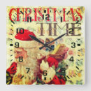 Search for vintage santa claus clocks Holly