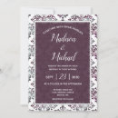 Search for plum and silver wedding invitations Elegant