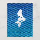 Search for mermaid scales postcards Blue