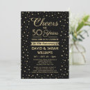 Search for cheers to 50 years Black and gold