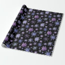 Search for black with snowflakes wrapping paper Cute