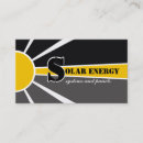 Search for solar power business cards Sun